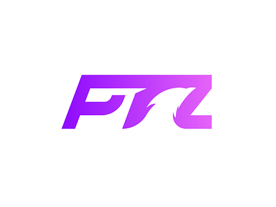 PTZ Logo Design - Negative Space Raven Logo