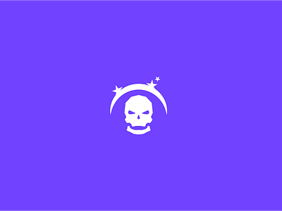 Astronaut Skull Logo Design astronaut astronaut skull astronaut skull logo branding cash design cashdesign concept design esport logo illustration logo purple logo skull logo design space logo