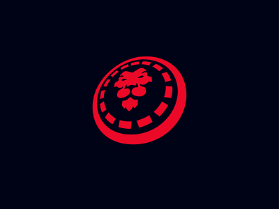 Roulette Lion Logo Design branding cashdesign esport logo furious logo gambling lion gambling logo lion logo lion logo design logo