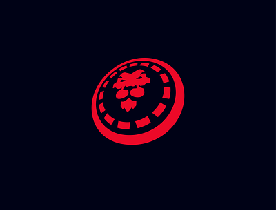 Roulette Lion Logo Design branding cashdesign esport logo furious logo gambling lion gambling logo lion logo lion logo design logo