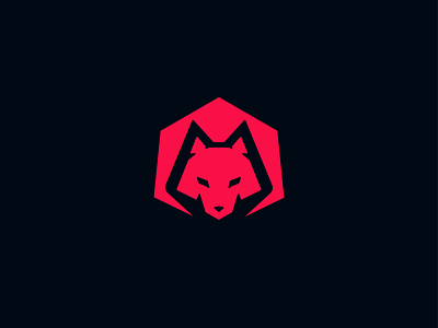 Wolf Logo Design animal logo branding cash design cashdesign hexagon logo design logo shape negative space wolf logo wolf logo design wolf negative space logo