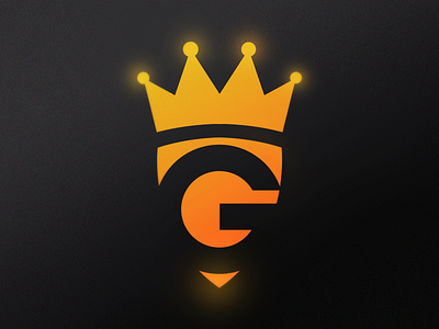 Negative space "G" + Shield + Crown crown g g logo letter logo negative space negative space letter shield