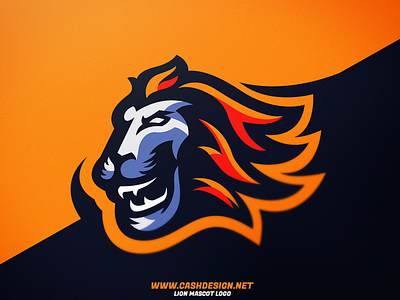 Lion mascot logo