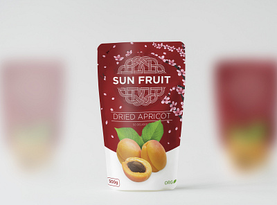 Sun Fruit Package apricot dried fruits food package logo logotype package packagedesign