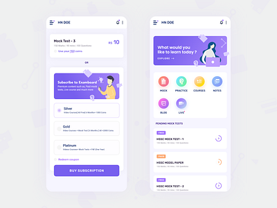 Online learning App by Sai Myst on Dribbble