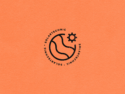 Solartechnic distorted icon logo logodesign orange solar solartechnic