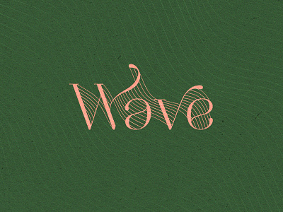 Wave class elegant green letters print retro typo typography vintage wave wavy