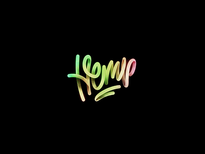 HEMP Typo Animation ae animation calligraphy colors dynamic goodmood handlettering hemp letters typography weed