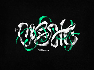 ASUS / Create As Us Typo #CreateAsUs abstract asus calligraphy cloth create createasus dark illustration lettering letters typography