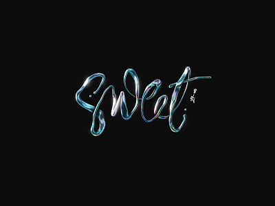 Sweet Typo babygirl calligraphy holographic lettering letters nomad sculpt sweet type typography