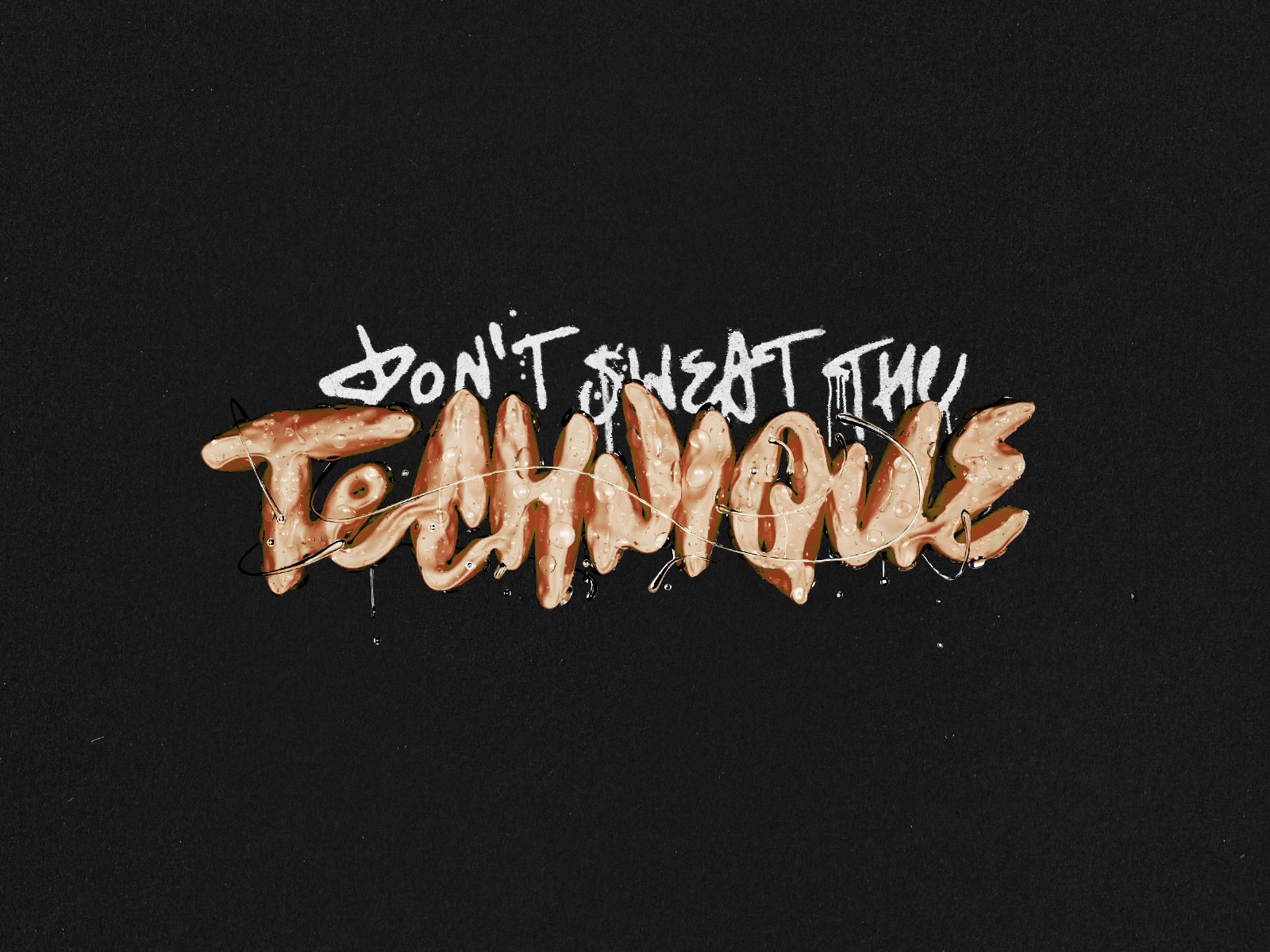 Don't Sweat The Technique 3d Typo By Szymon Czajka On Dribbble