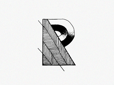 R letter sketch alphabet concept letter letter r logo logo design scan sketch typo