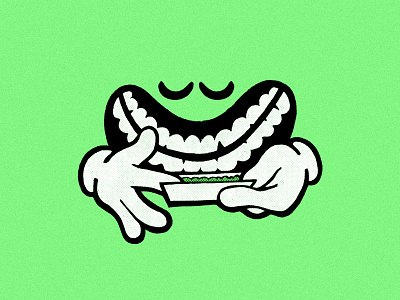 Mr Green cannabis concept dope fun green hand illustration mister ocb rolling weed