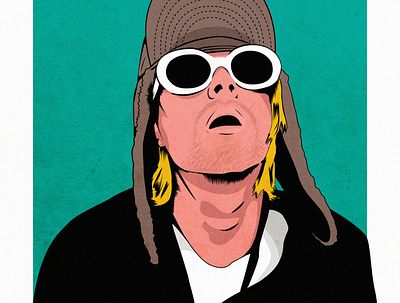 Kurt Cobain illustration illustrator photoshop