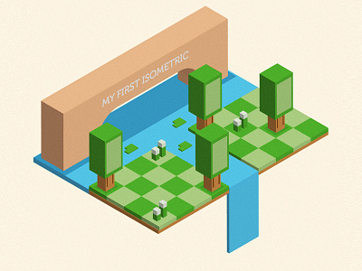 isometric test n°1 illustrator isometric photoshop