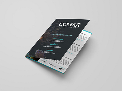 CCMAR flyer branding brochure design editorial flyer indesign logo marine science our future our ocean