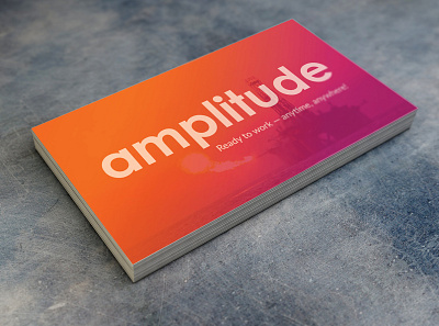 AMPLITUDE branding business card design design