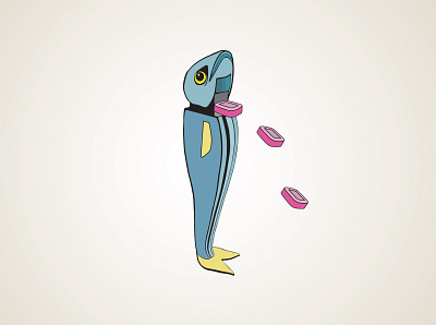 PEZ fish adobe illustrator illustration vector