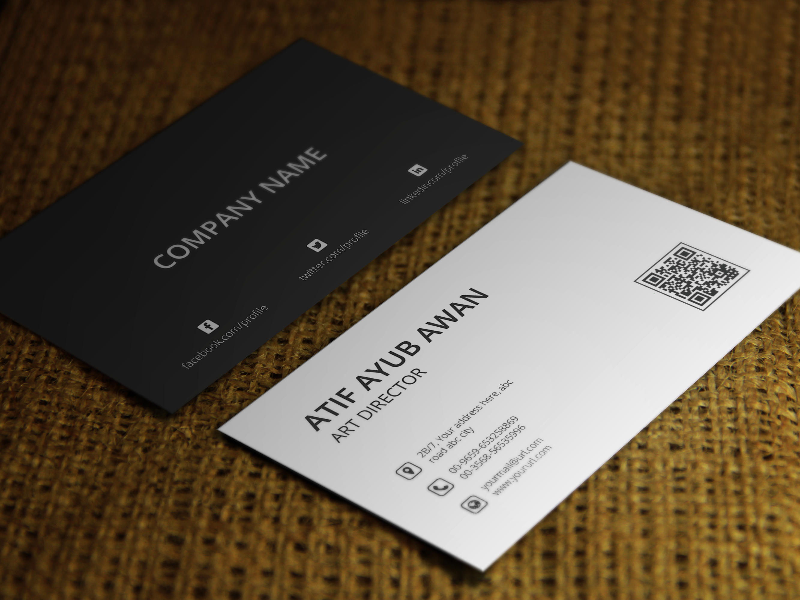 business card design by Atif Ayub Awan on Dribbble