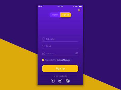 Sign Up - Daily UI day #001