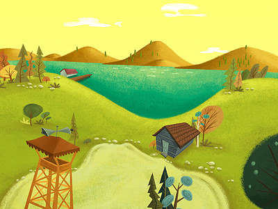 Camp Lazlo animation art background camplazlo cartoon color design illustration photoshop texture