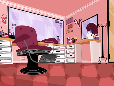 Mansion Foster animation background barbershop cartoon mansionfoster serie show spot vector