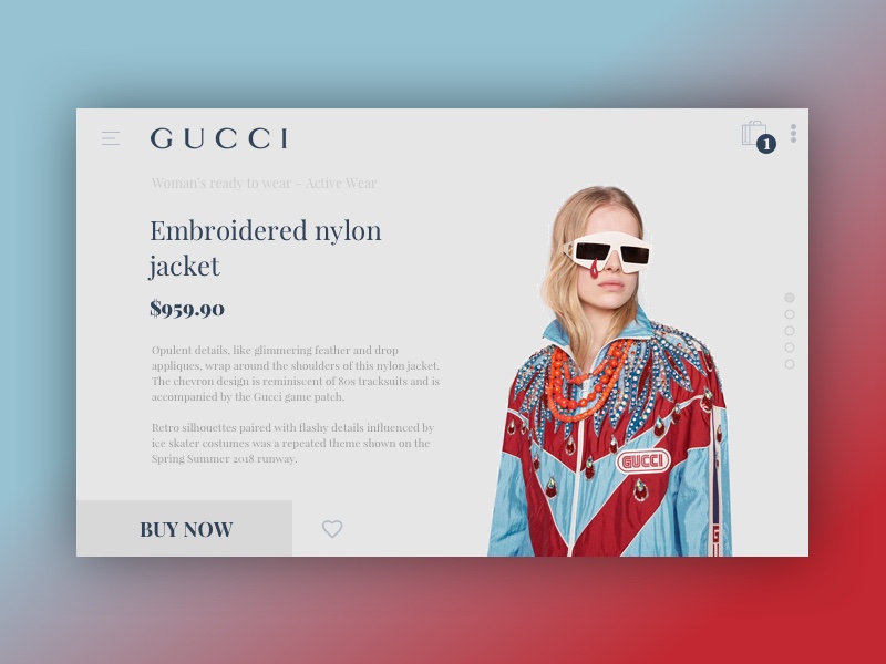 Gucci online store concept by Pavel Storozhilov on