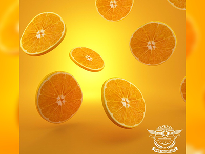 Orange 3d cg draw fruit orange render