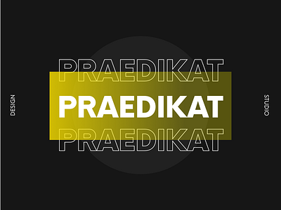 praedikat. typo exploration branding circle design digital logo minimal playing praedikat studio typo typography