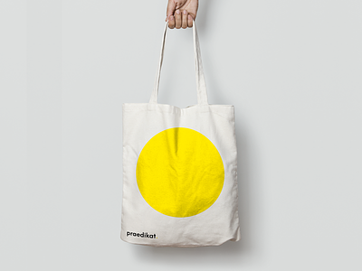 praedikat. bag art bag branding circle praedikat product tote bag yellow