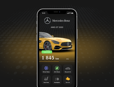 Screen for Car Assist Drive app assistant auto car drive figma ios iphone mercedes mobile ui uidesign