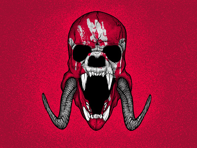 Red Dark dark design devil drawing evil illustration llustrator new procreate sketch sketchbook skull
