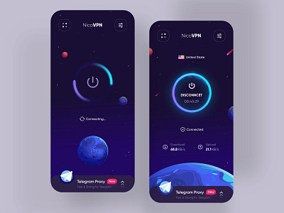 NicoVPN App Ui Design