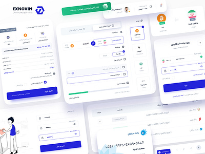 Exnovin - Digital Currency Exchange Website Ui Design bitcoin currency currency exchange design trend ui uidesign uiux userinterface ux uxui website