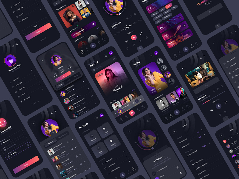 Radio AVA - Music Player App Ui Design by Mohammad Reza Farahzad 🏆 for ...