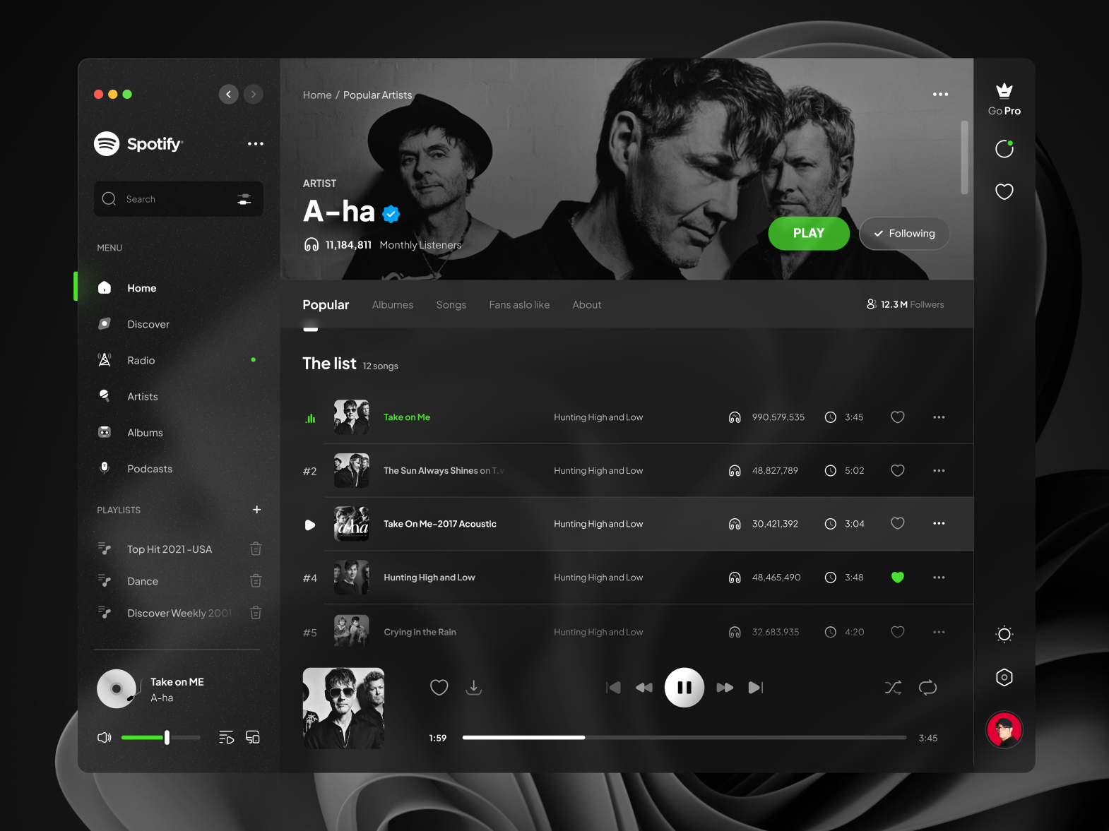 Spotify Now Playing Redesigned by George B on Dribbble