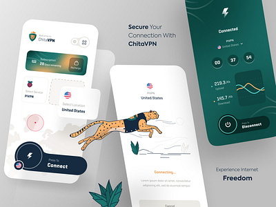 ChitaVPN App - Light Version🔥 3d animation app branding browser design graphic design illustration light logo mobile mobile app motion graphics security trend ui uidesign uiux userinterface vpn
