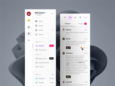 Vimon Application Components🔥🤘 app chat components dashboard design desktop light menu messages mobile notfication trend ui ui design uidesign uiux userinterface web web design