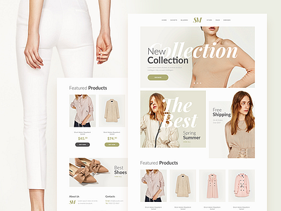 Summer Moon - Fashion Store creative fashion muse shop store template ui web web design website