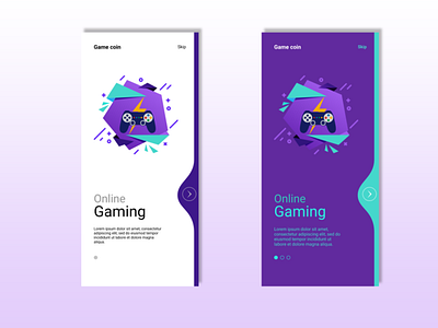 Online Gaming Intro Screen design logo mobile ui ui ui ux design vector