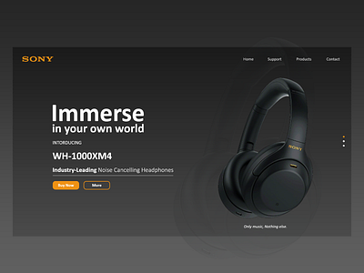 sony mark4 product page concept branding branding design landing page design music product page sony typography ui ui ux design website