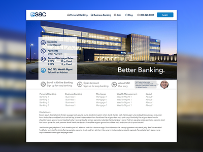 Banking Website Redesign bank bank redesign banking buffett checking finance financial mortgage omaha online banking savings