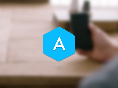 New Project Launching Soon blue blur dude holding a phone icon mark the letter a white