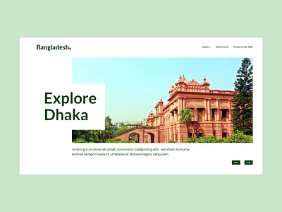 Explore Dhaka Landing Page