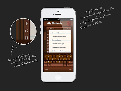 Skeuomorphism - App Concept app interfacedesign ios iphone leather study uidesign uiux