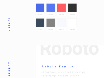 Shot Style Guide colour palette colours guide style typograpy