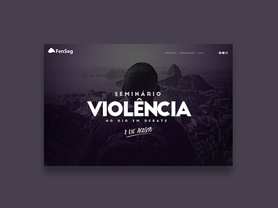 Landpage Seminário FenSeg design ui web