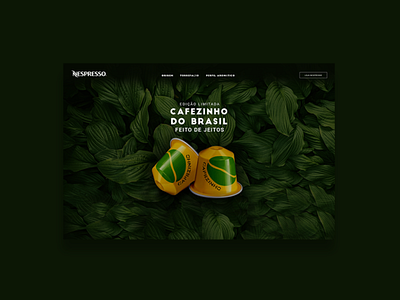 Landing Page Cafezinho Nespresso design ui