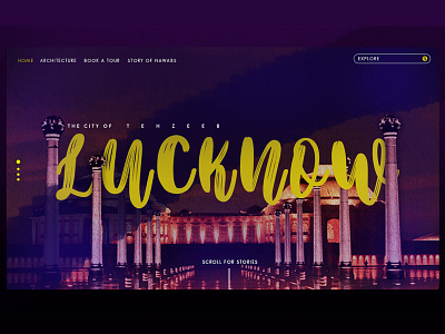 Lucknow Home Page interface design landing page ui typography ui ux ux ui web desgin
