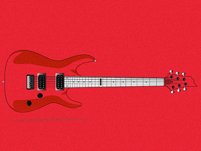 Guitared design graphic art illustration line art vector